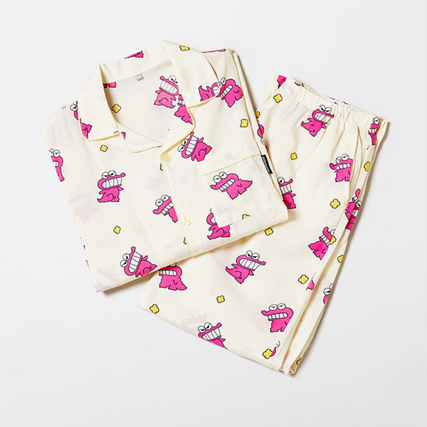 [SPAO] [蜡笔小新] 调皮小新长袖睡衣 (BUTTER YELLOW)
