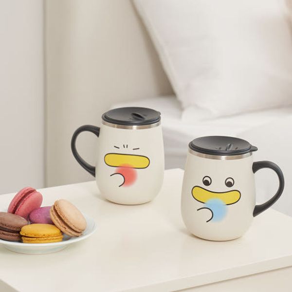 [Qwakcheol] Stainless Lid Mug 470ml - Black