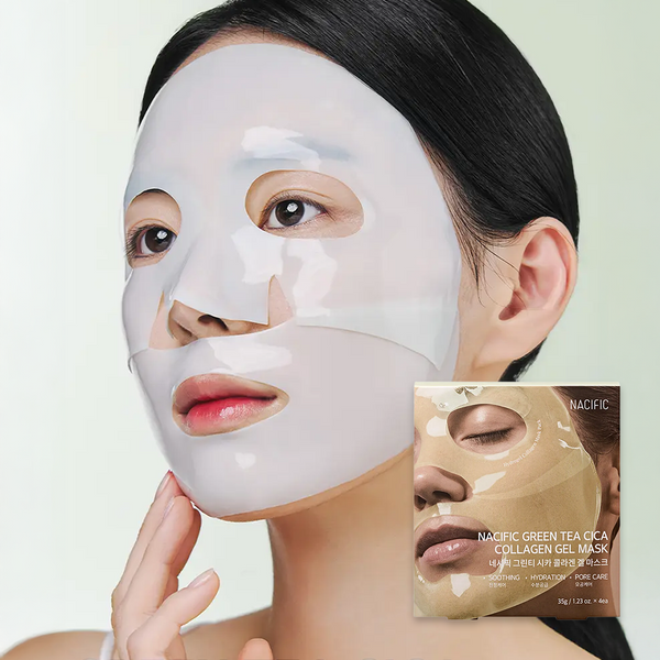 [NACIFIC] Green Tea Cica Collagen Gel Mask (4EA)