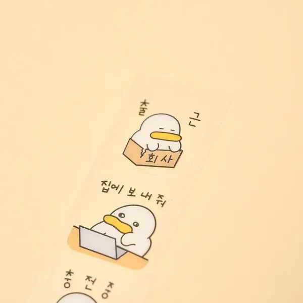 [Qwakcheol] Emoticon Sticker (4type)