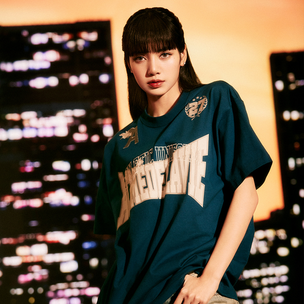 Sporty Uniform Short Sleeve T-Shirt [Blue Green]