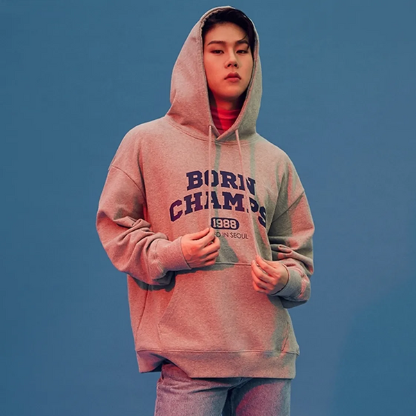 [BORNCHAMPS] BC ARCH LOGO 连帽卫衣 [GRAY]