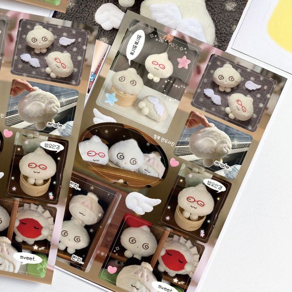 [Pink rue] Dumpling Plush Sticker