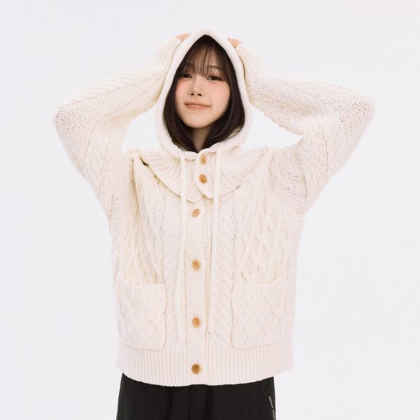 [Wacky Willy x GISELLE] [25FW] ウィメンズ ニット バラクラバ クリーム