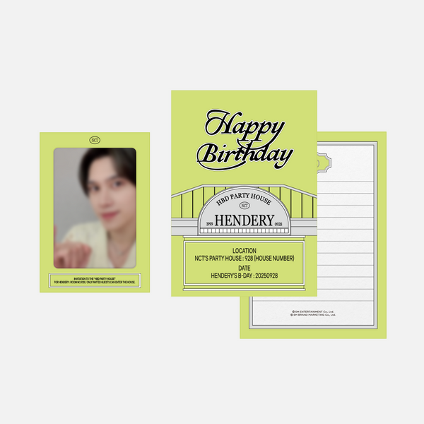 HENDERY (WayV) - [SM ARTIST BIRTHDAY] PARTY CARD