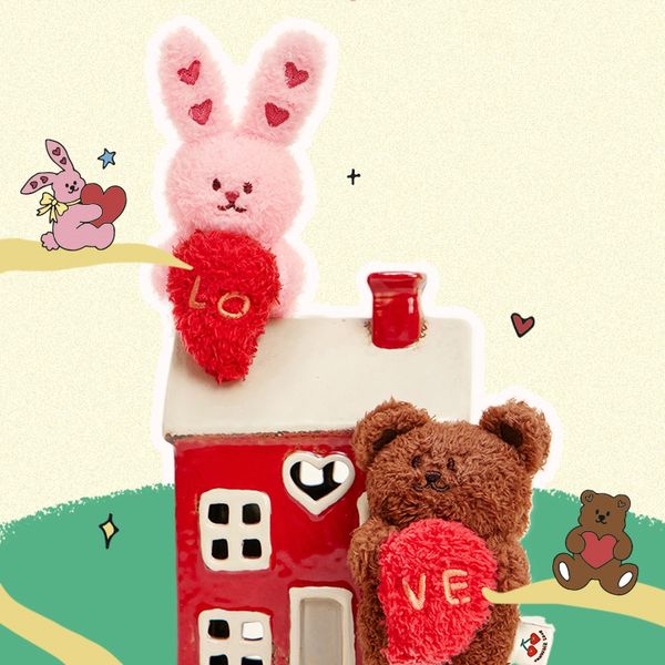 [VANWALK] Bunny & Bear Couple Keyring