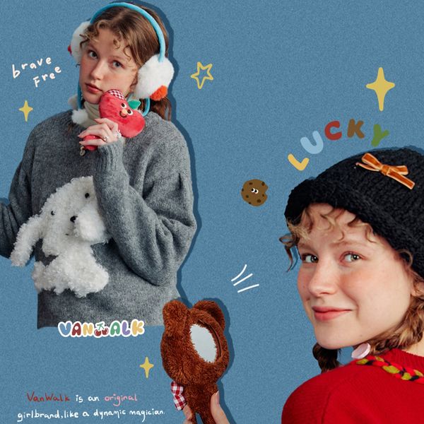 [VANWALK] Lucky House Hand Mirror_Teddy Bear