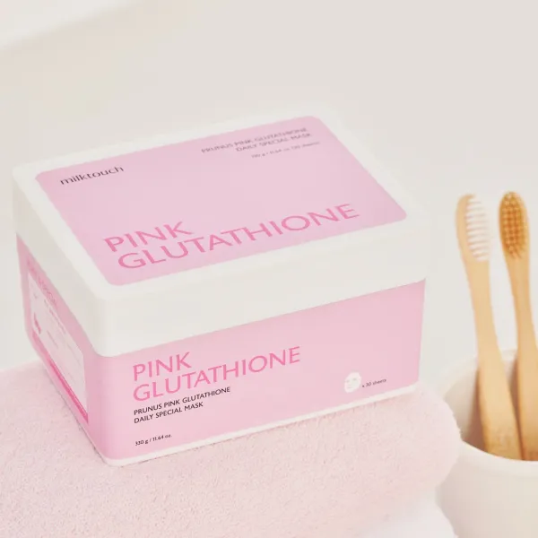 [Milk Touch] Prunus Pink Glutathione Daily Brightening Mask 330g(30 pcs)