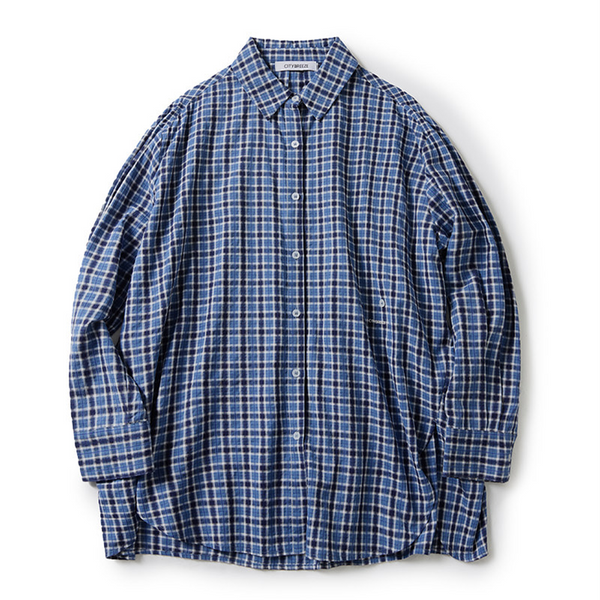[CITYBREEZE] Nori Check Shirt_BLUE