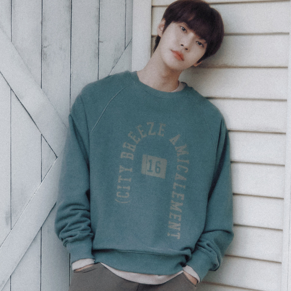 [CITYBREEZE] Pigment Arch Logo Sweatshirt_GREEN