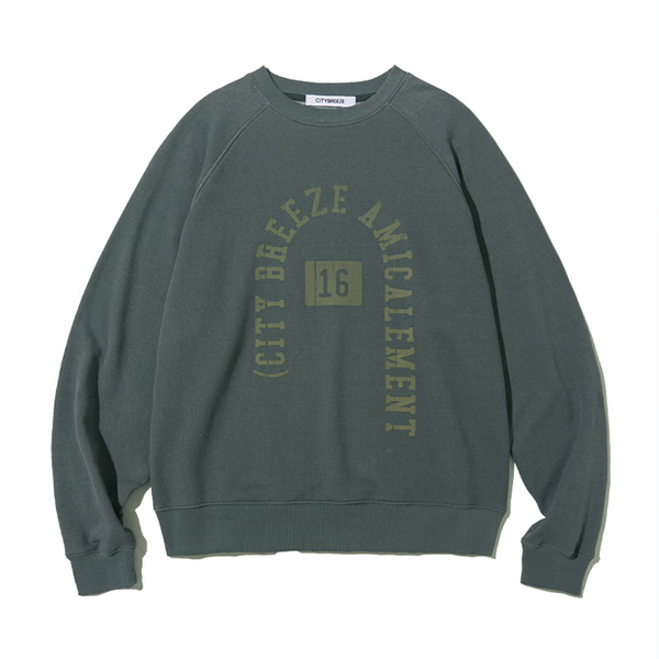 [CITYBREEZE] Pigment Arch Logo Sweatshirt_GREEN