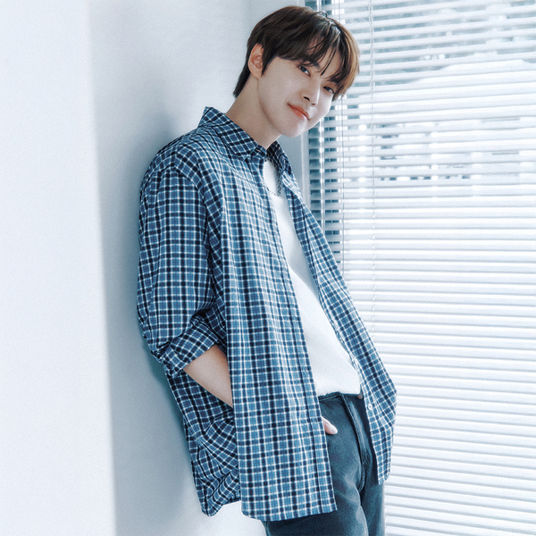 [CITYBREEZE] Nori Check Shirt_BLUE