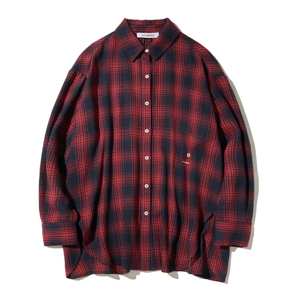 [CITYBREEZE] Nori Check Shirt_RED
