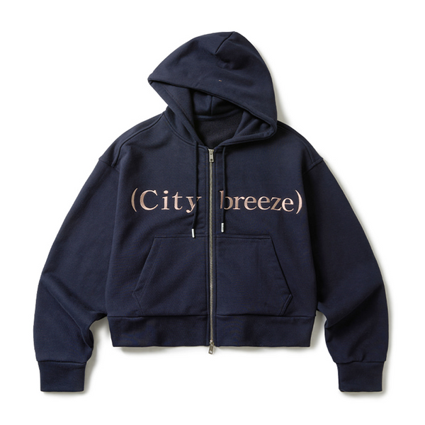 [CITYBREEZE] Mute Logo Zip-up Hoodie_NAVY