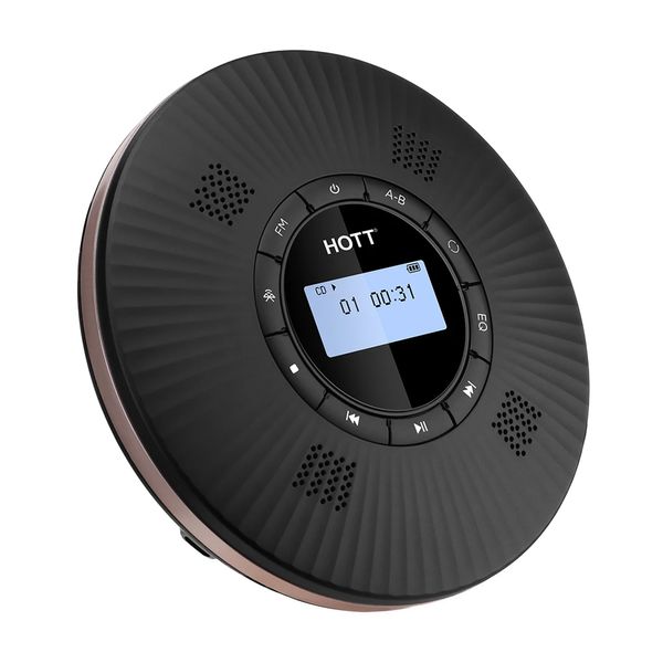 [MPMAN X HOTT] 4-speaker Portable CD Player (Black)