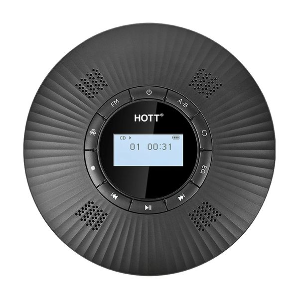 [MPMAN X HOTT] 4-speaker Portable CD Player (Black)