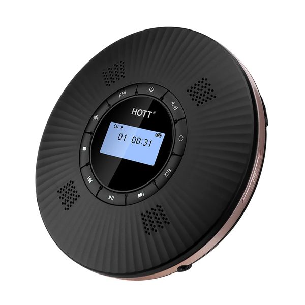 [MPMAN X HOTT] 4-speaker Portable CD Player (Black)
