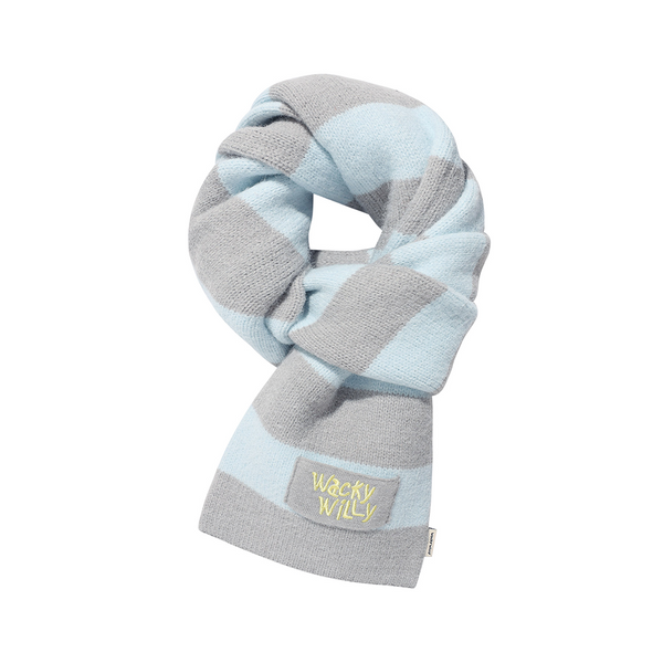 [Wacky Willy] [25FW] Wacky Willy Stripe Knit Muffler Blue