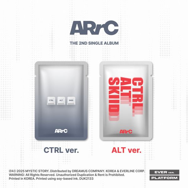 [케타포 Special Gift] [2CD 세트상품] 아크 (ARrC) - 싱글앨범 2집 [CTRL+ALT+SKIID] (CTRL & ALT Ver.)