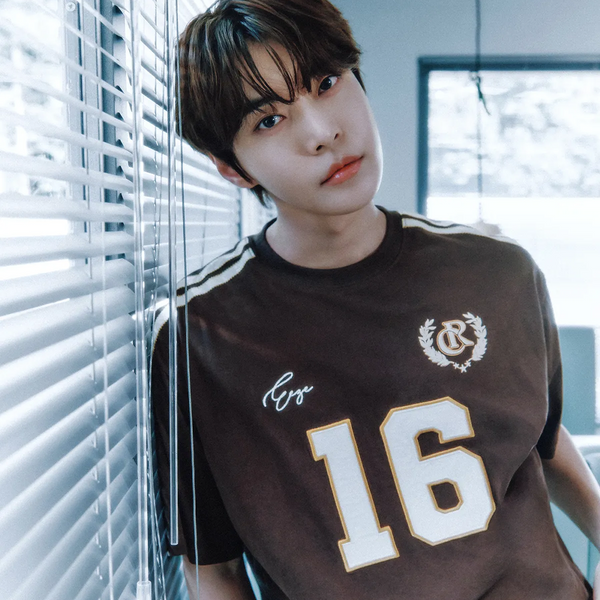 [CITYBREEZE] 빈티지 트랙 넘버링 반팔 티셔츠_BROWN