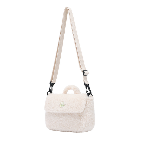 [Wacky Willy x GISELLE] [25FW] Women's Lily Fleece Bag Ivory