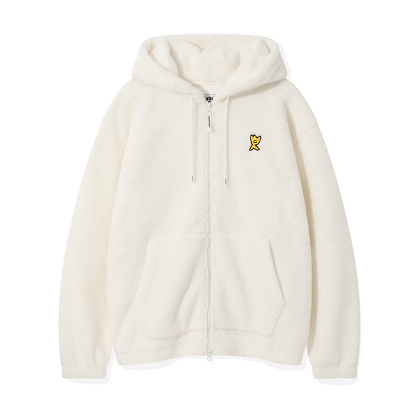[Wacky Willy x GISELLE] [25FW] Hooded Fleece Jumper Cream