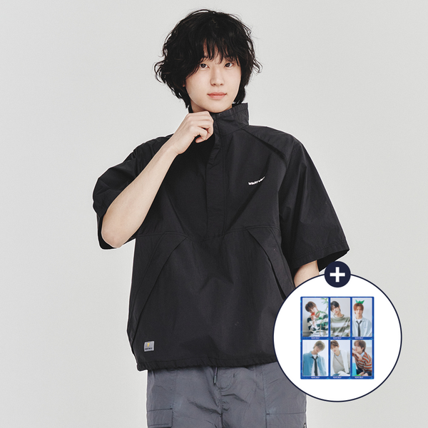 jp.ktown4u.com : [Wacky Willy] [25SS] Half Sleeve Anorak BLACK M