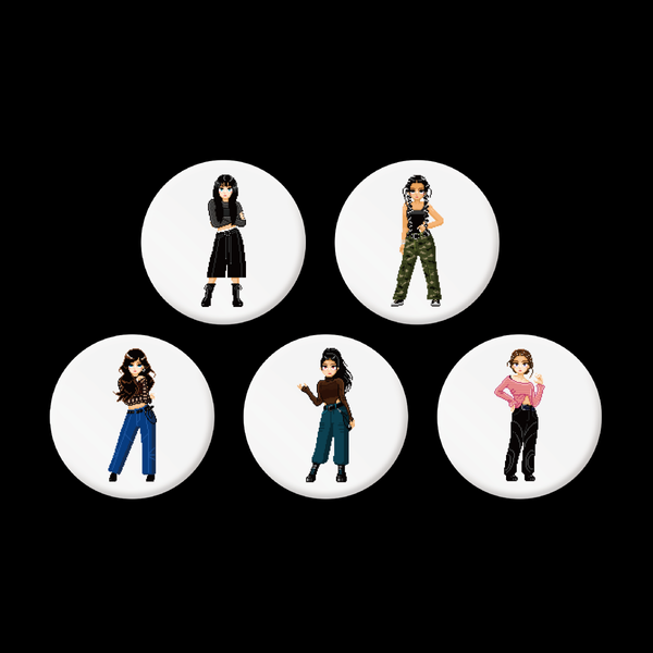 MEOVV - [[BURNING UP] 8bit MD] PIN BUTTON SET(5EA)