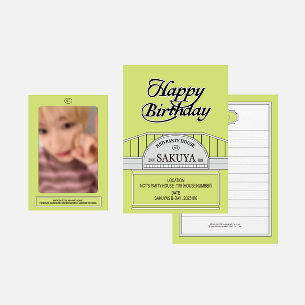 SAKUYA (NCT) - [SM ARTIST BIRTHDAY] PARTY CARD