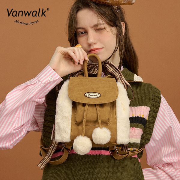 [VANWALK] Leather Flap Mini Backpack (3color)
