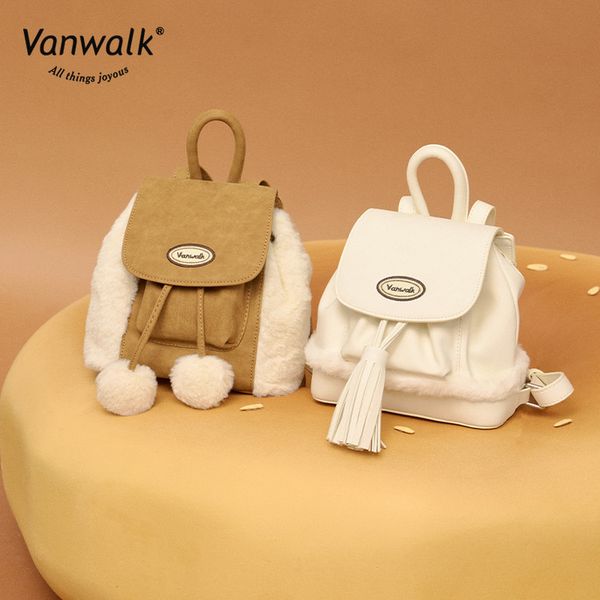 [VANWALK] Leather Flap Mini Backpack (3color)