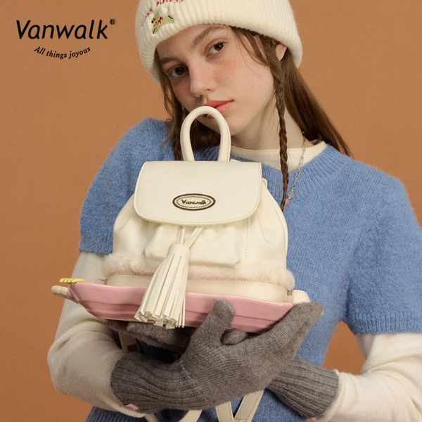 [VANWALK] Leather Flap Mini Backpack (3color)