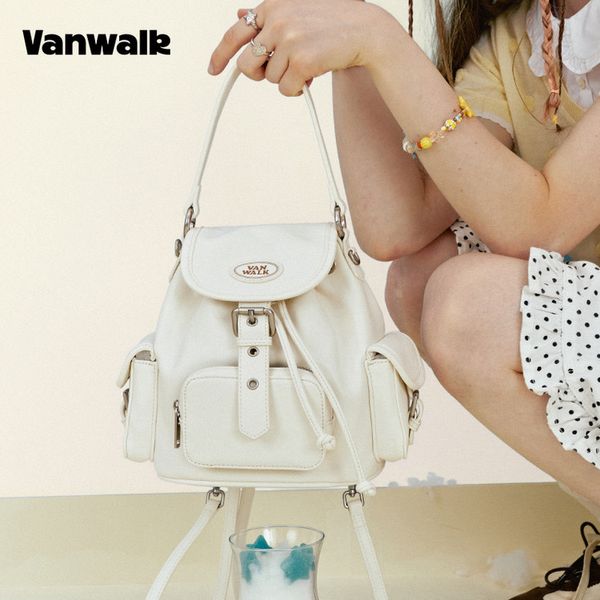 [VANWALK] 4-Way Leather Mini Backpack (3color)