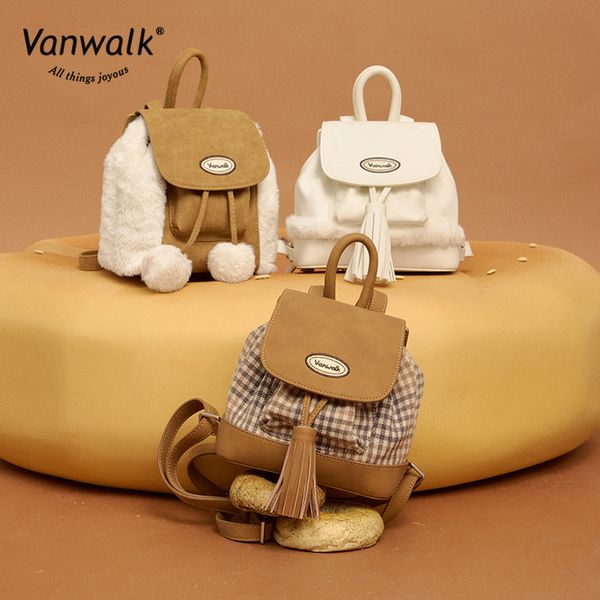 [VANWALK] Leather Flap Mini Backpack (3color)