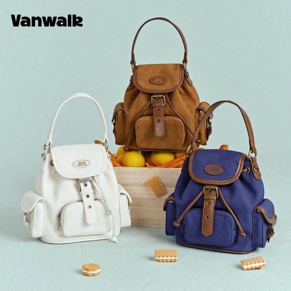 [VANWALK] 4-Way Leather Mini Backpack (3color)