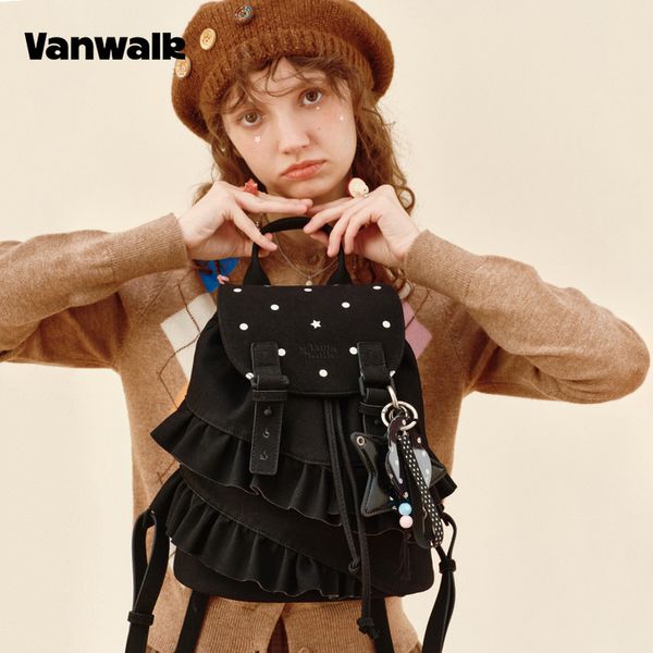 [VANWALK] Shirring Re-edition Backpack / Star Black