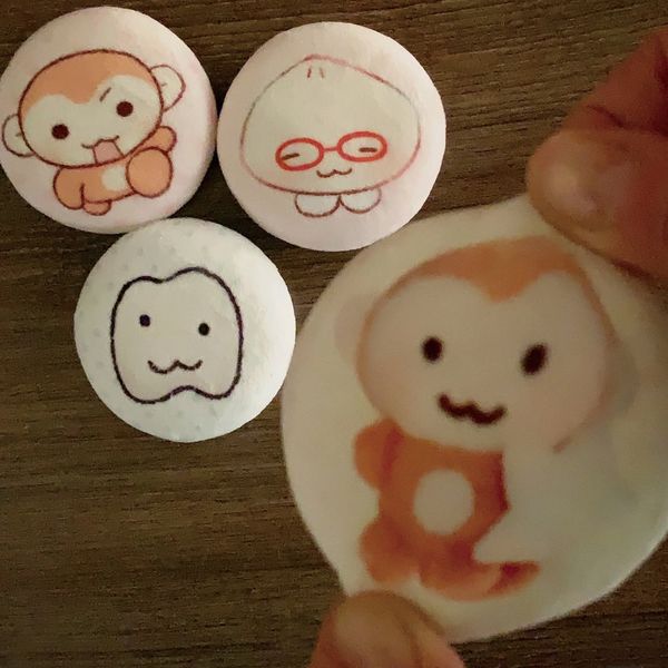 [Pink rue] Soft Pin Button 58x58mm 4type