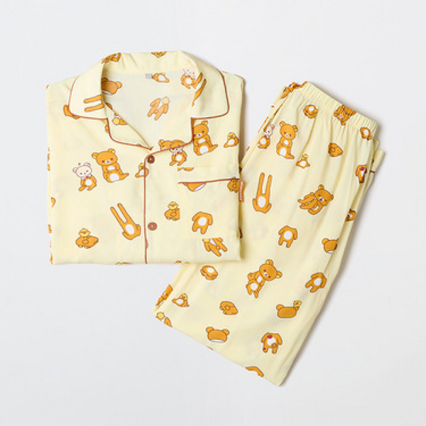 [SPAO] [リラックマ] NEW くまたちの自由時間 長袖パジャマ（イエロー）