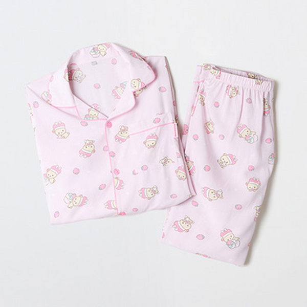 [SPAO] [リラックマ] NEW くまたちの自由時間 長袖パジャマ（ピンク）
