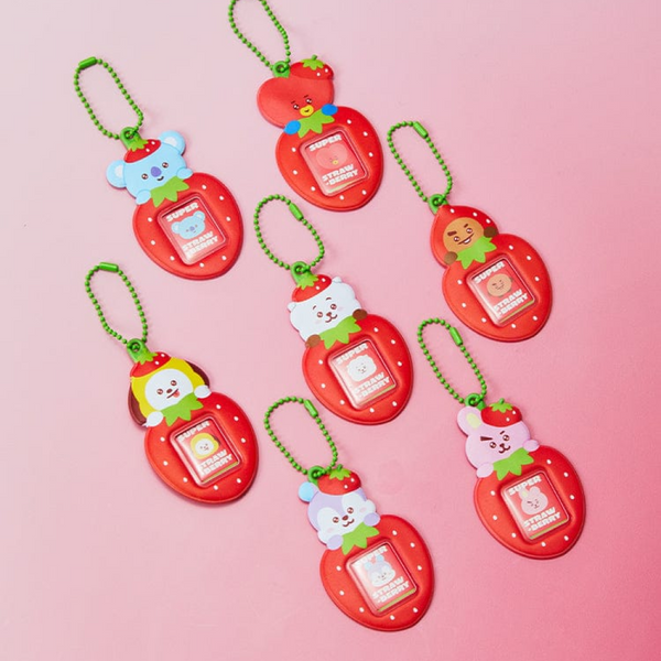 BT21 MINI PHOTO HOLDER KEYRING STRAWBERRY PARTY (7type)