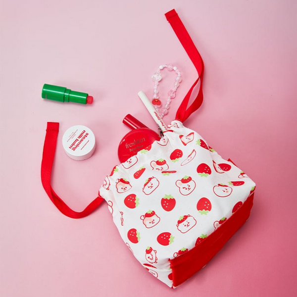 BT21 STRING POUCH STRAWBERRY PARTY