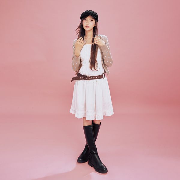 [Wacky Willy] [26SS] Women's Cotton Bustier Dress White