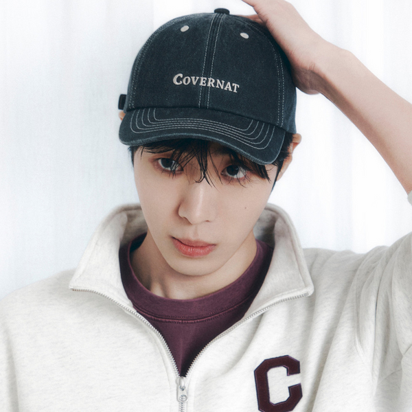 [COVERNAT] ロゴコージーフィットボールキャップ_チャコール