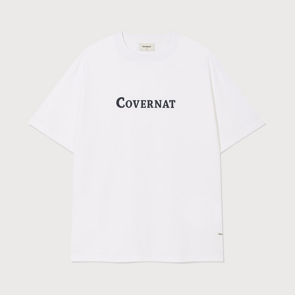 [COVERNAT] 中央标志T恤_白色