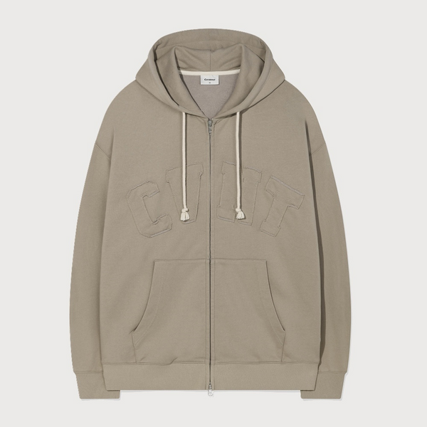 [COVERNAT] CVNT ヴィンテージジップアップフーディー_ライトカーキ