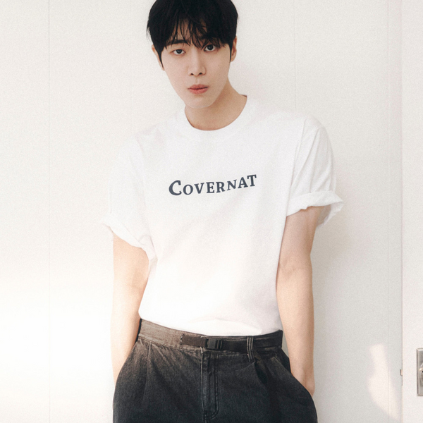[COVERNAT] 中央标志T恤_白色