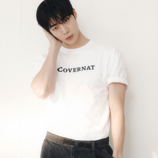 [COVERNAT] 中央标志T恤_白色