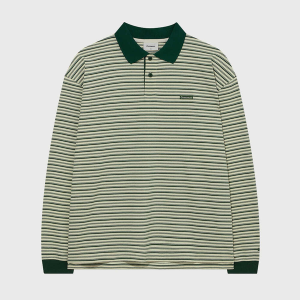 [COVERNAT] マルチストライプカラーロングスリーブ_グリーン