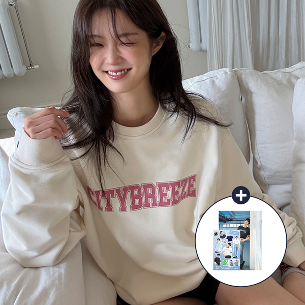[CITYBREEZE] ESSENTIAL BIG LOGO SWEATSHIRTS_CREAM L