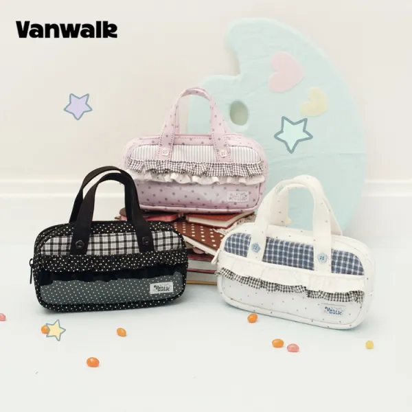 [Vanwork] Lace Quilted Cosmetic Pouch 3 Types